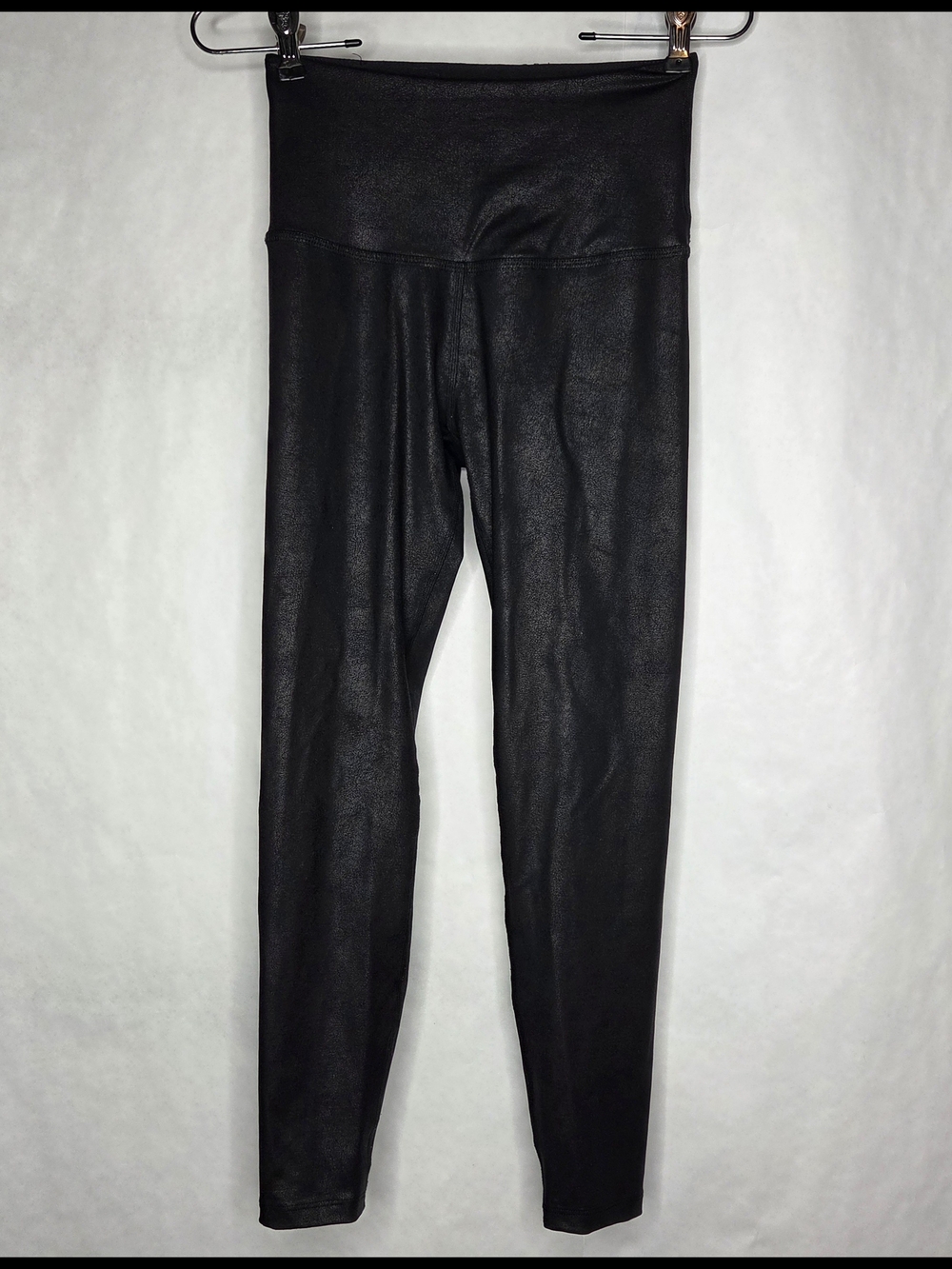 Beyond Yoga Black Faux-Leather Leggings
